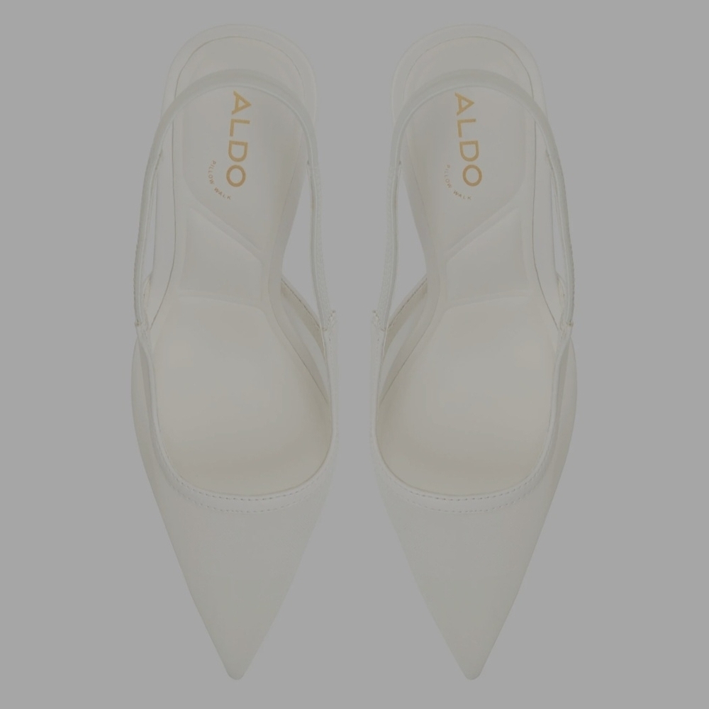 Aldo Chic Cream Slingback Heels - Picture 7 of 7